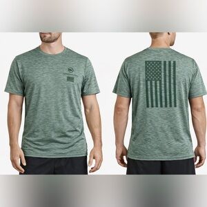 Vineyard Vines Performance T-Shirt Green Men’s Medium USA Flag